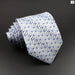 Silk Tie 8.5cm Striped Necktie For Men Grey Pink Blue