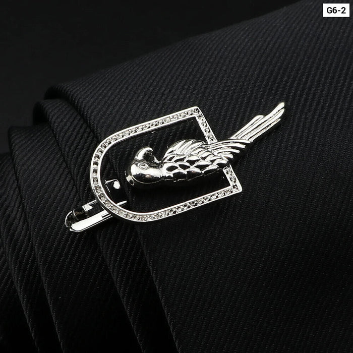 Mens Alloy Tie Clips 27 Designs Scissors Fish Bone Beard Wing Animal Wedding Party Jewelry Pin