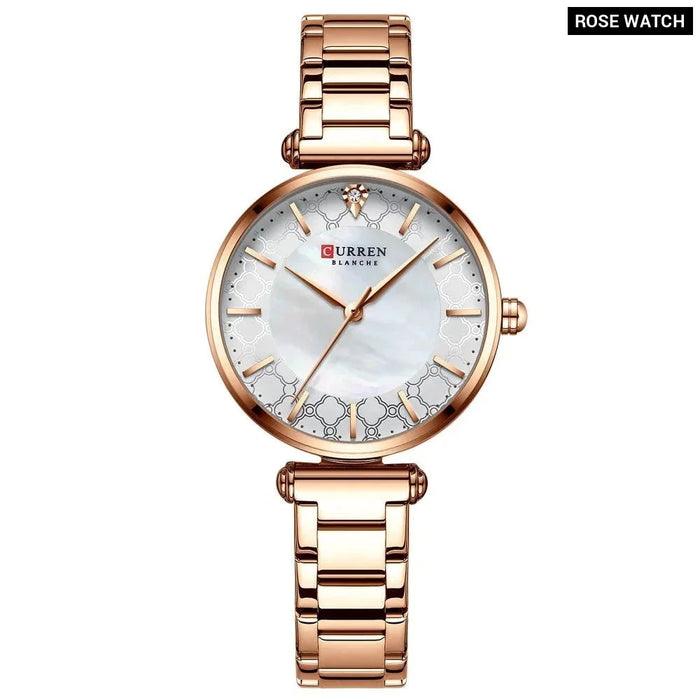 Watches Women Fashion Thin Quartz Wristwatch With Charming Stainless Steel Bracelet