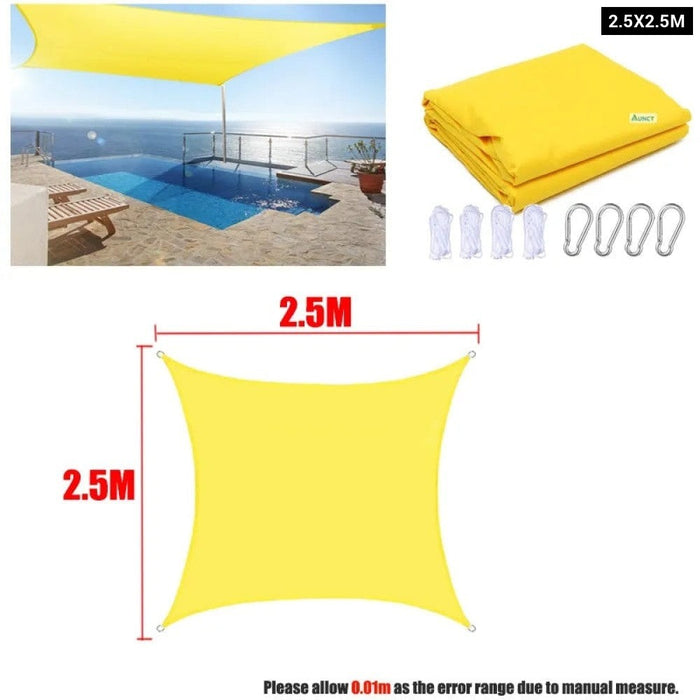 Waterproof Sun Shade Sail Square Rectangle Triangle Garden Terrace Canopy Swim Shade Yard Awnings