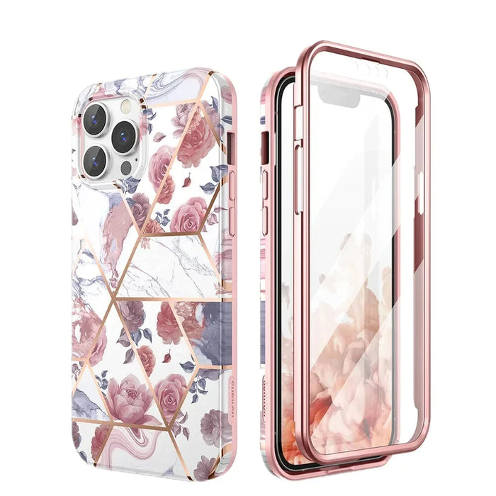 Marble 2 In 1 Shockproof Case For Iphone13 Pro Fashion Colour 360 Protection