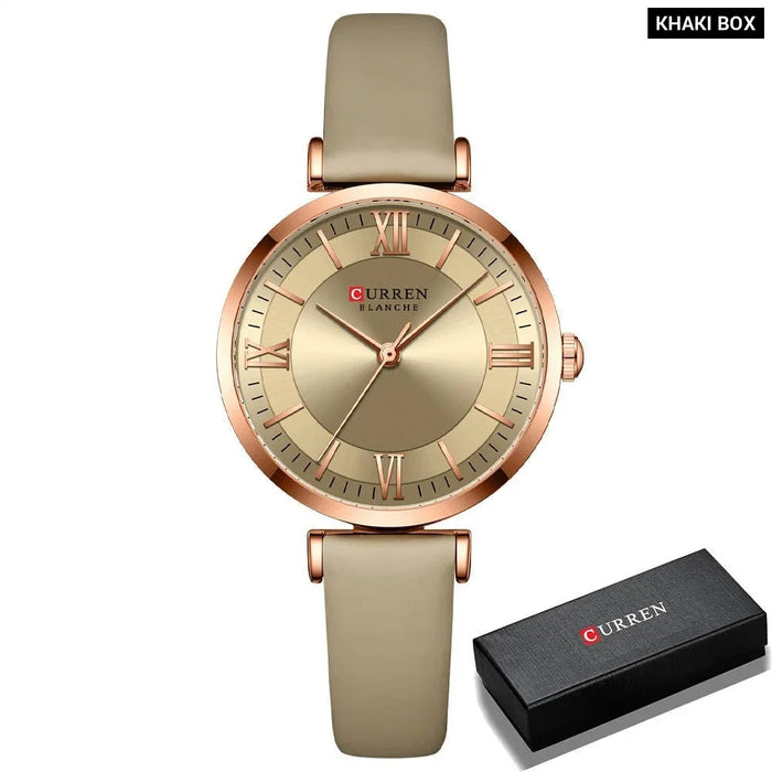 Simple Elegance Quartz Leather Wrist Watches For Women