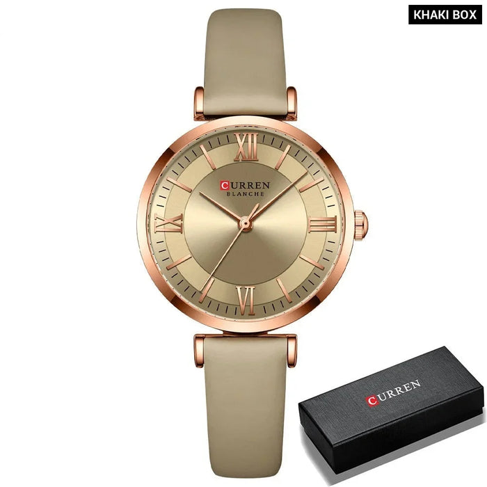 Simple Leather Fashion Grace Quartz Women's Wristwatch