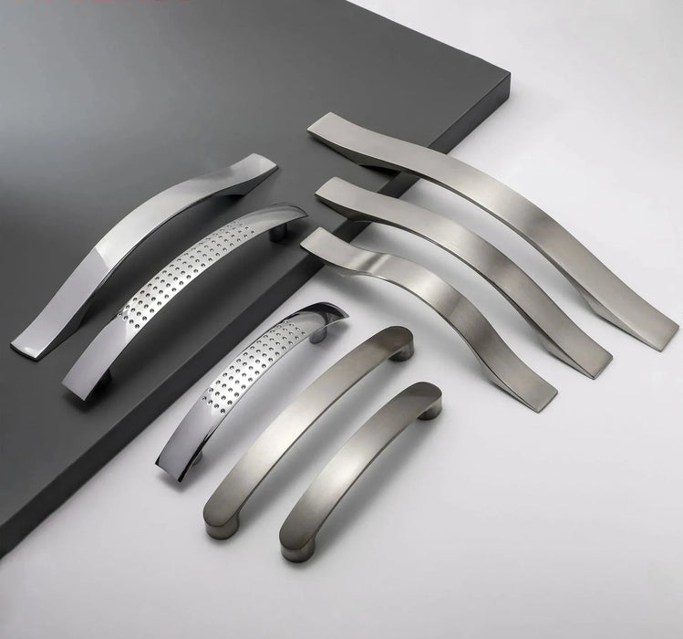 Modern Silver Cabinet Handles For Kitchen And Wardrobe