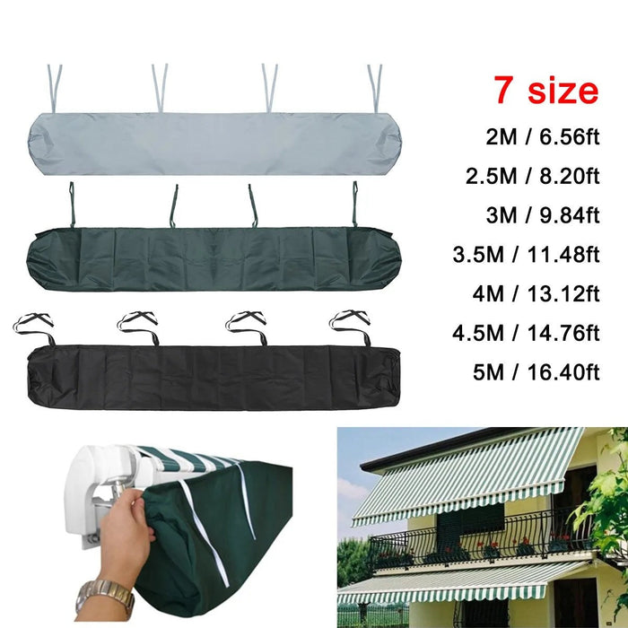 7 Sizes Patio Awning Winter Storage Bag Yard Garden Shelters Rain Weather Cover Protector Sun Canopy