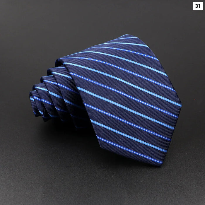 Classic Stripe Necktie Mens Wedding Tie