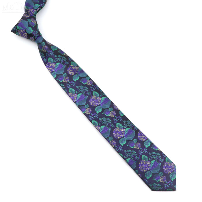 Floral Jacquard Necktie Classic Luxury For Business And Weddings