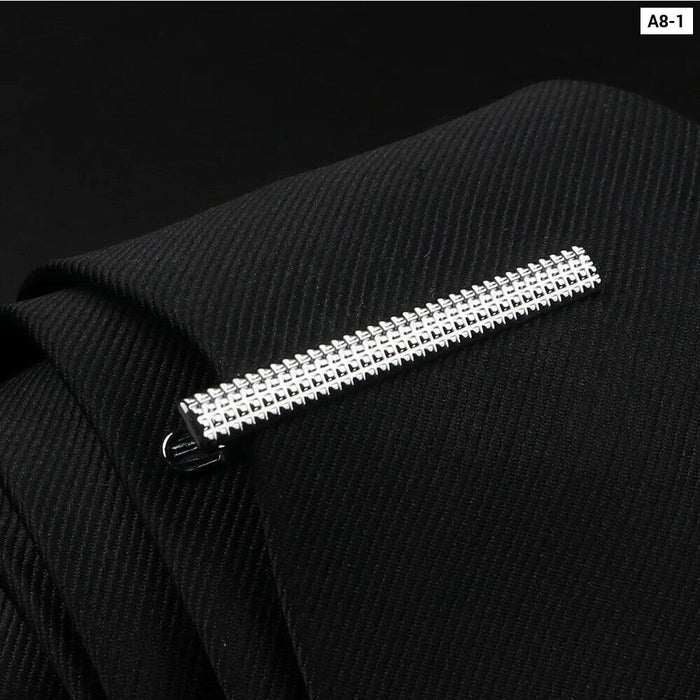 Stainless Steel Tie Clip Elegant Wedding Accessory