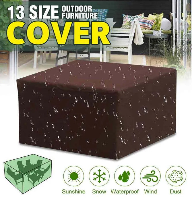 Brown Waterproof Outdoor Patio Garden Furniture Covers 210d