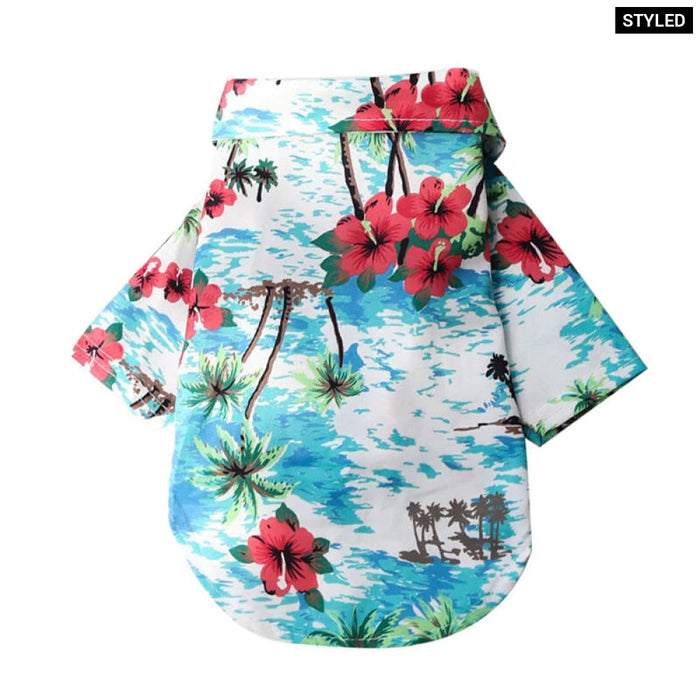 Floral Beach Shirt For Small Dogs