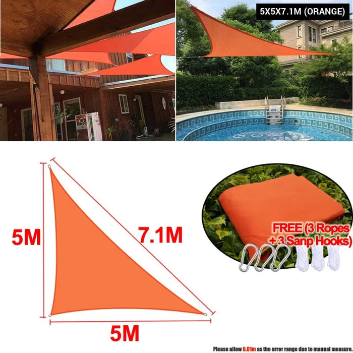 300D Waterproof Sun Shelter Triangle Sun Shade Protection Outdoor Garden Patio Pool Shade Sunscreen Sail Awning