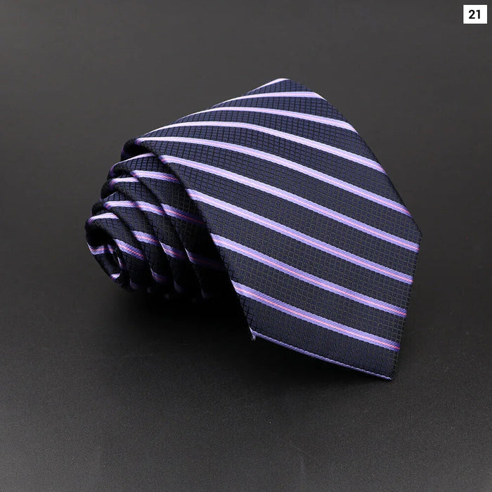 Classic Stripe Necktie Mens Wedding Tie