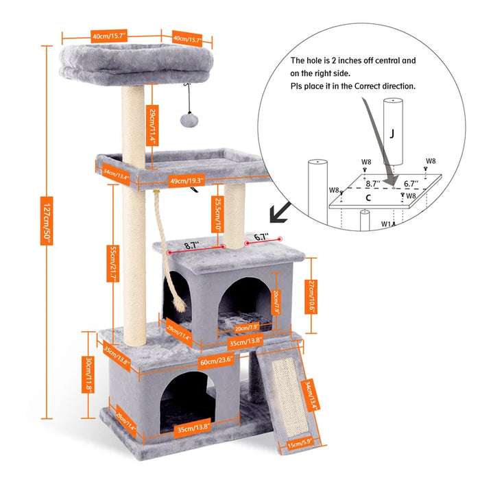 Multi Level Cat Tree Perches Scratching Post