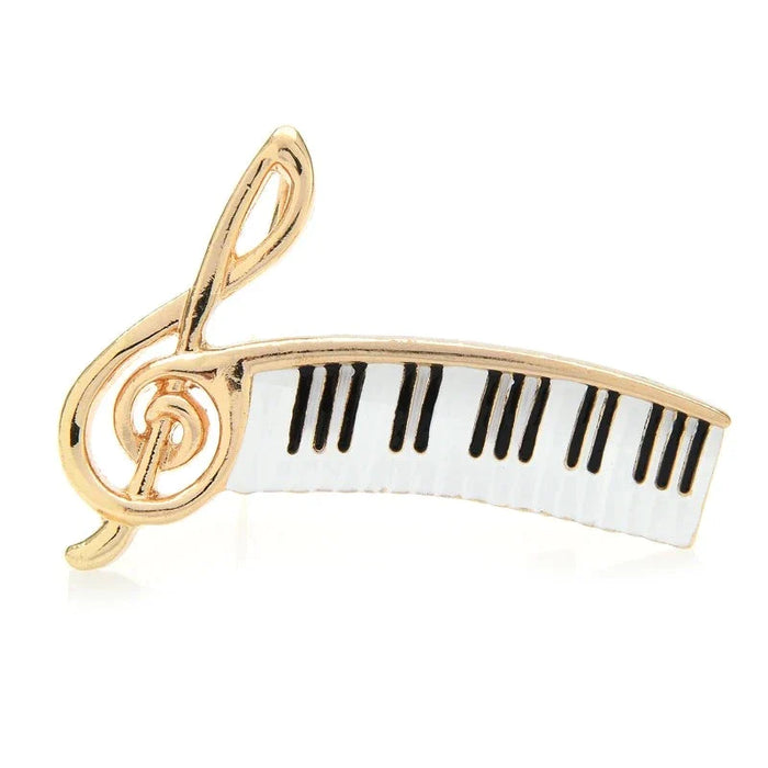 Enamel Music Note Brooch Piano Keys Teachers Musicians Accessory Gift