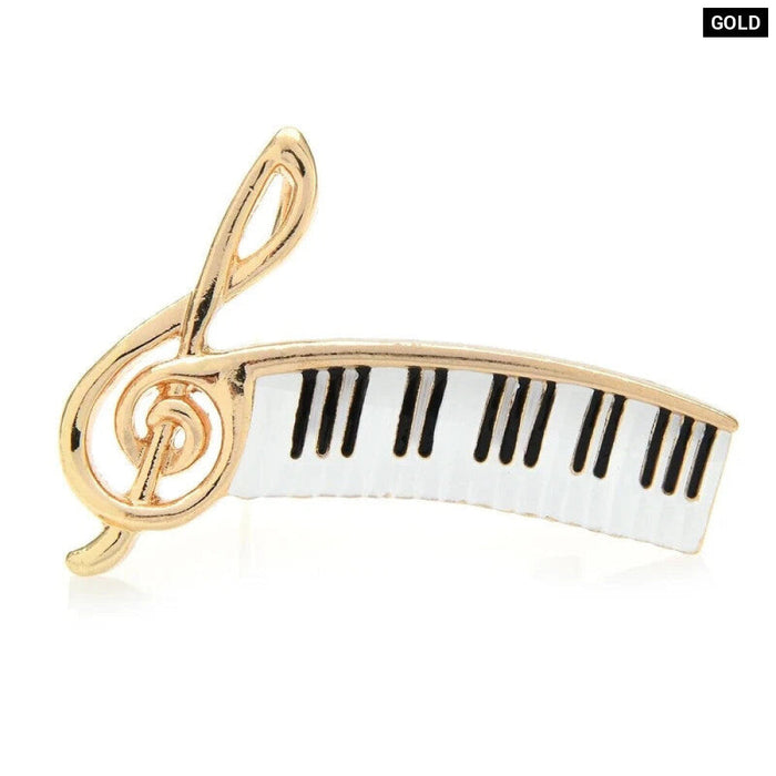 Enamel Music Note Brooch Piano Keys Teachers Musicians Accessory Gift