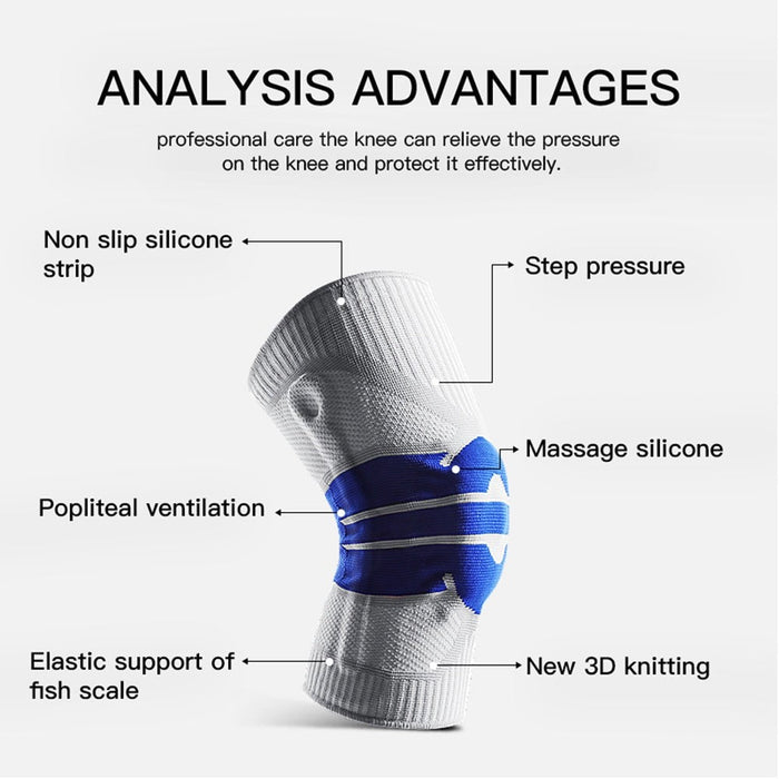 Sports Knee Compression Pads Patella Stabilizer for Cycling Running Weightlifting Basketball