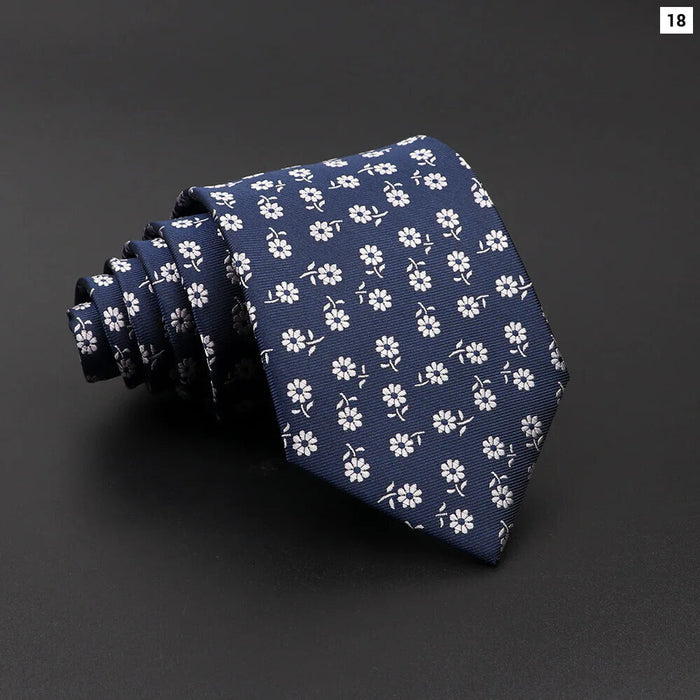 Classic Dots Neck Ties Red Blue 8Cm For Mens Business And Wedding Attire