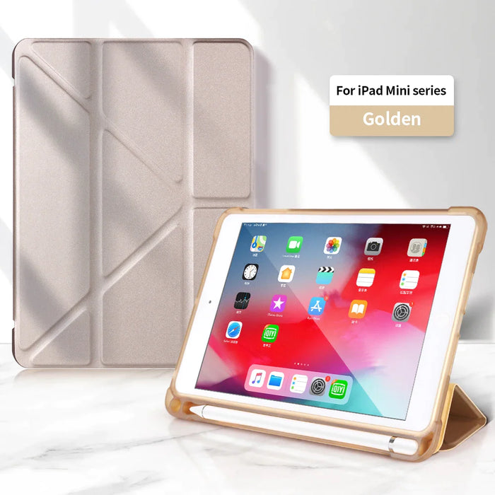 Pu Leather Stand Case For Ipad Mini Ultra Slim Cover With Pencil Holder