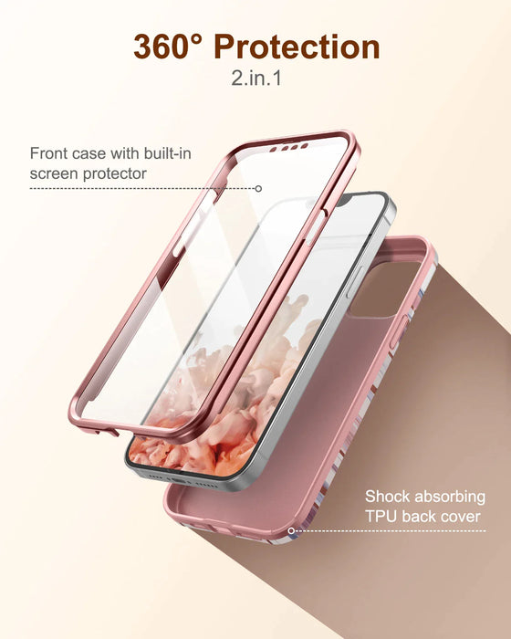 Marble 2 In 1 Shockproof Case For Iphone13 Pro Fashion Colour 360 Protection