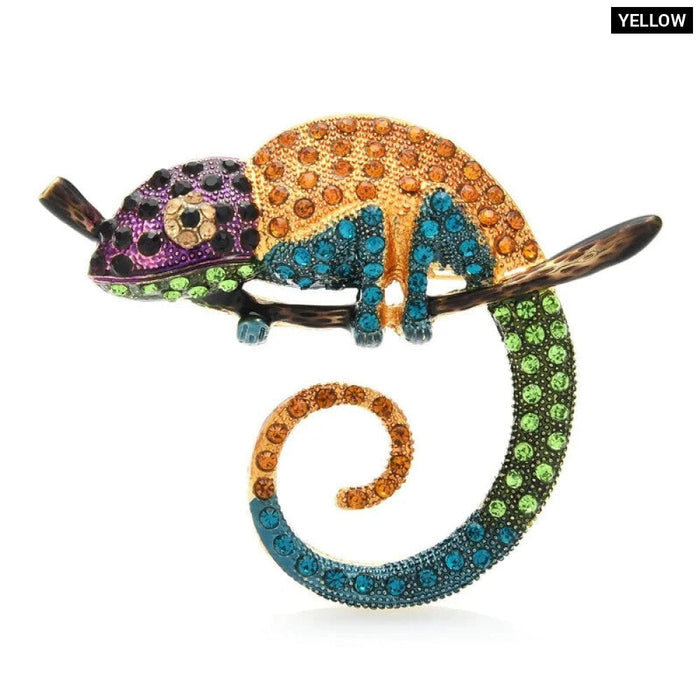 Chameleon Lizard Brooch Pin Fashion Jewelry Gift