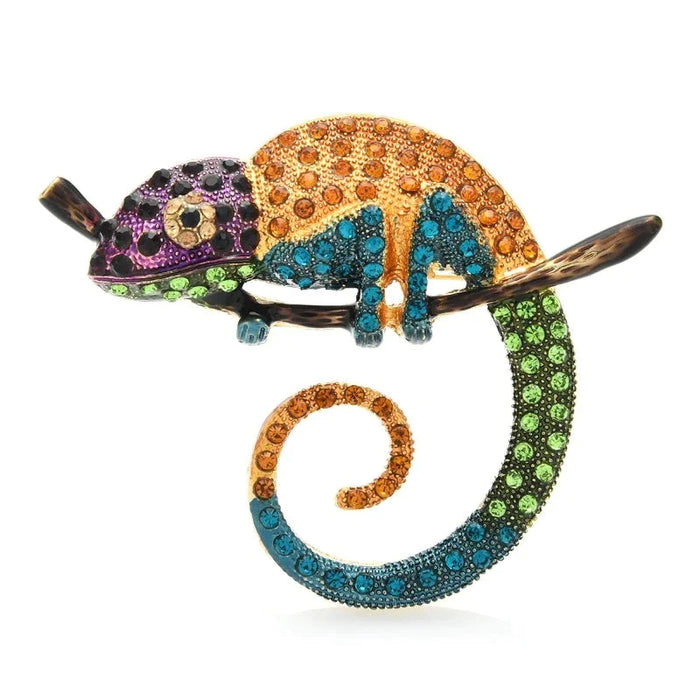 Chameleon Lizard Brooch Pin Fashion Jewelry Gift