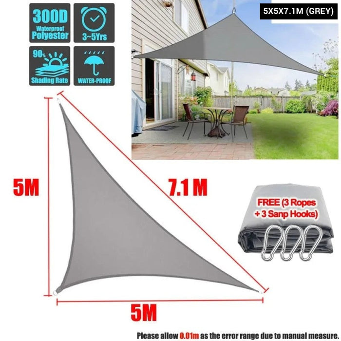 300D Waterproof Sun Shelter Triangle Sun Shade Protection Outdoor Garden Patio Pool Shade Sunscreen Sail Awning