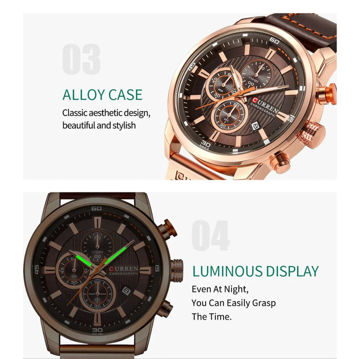 Fashion Date Quartz Men Watches Male Clock Chronograph Sport Mens Wrist Watch Hodinky