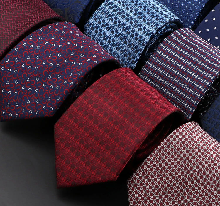 Classic Dots Neck Ties Red Blue 8Cm For Mens Business And Wedding Attire