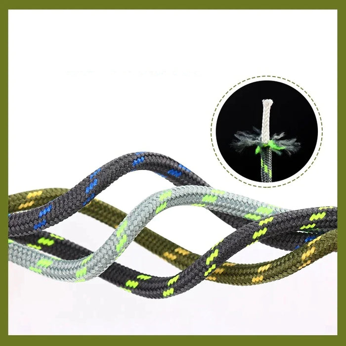 1 Pair 19 Colours Outdoor Hiking Round Sneakers Boots Non-Slip Endurance Shoe Laces 100 120 140 160 Cm