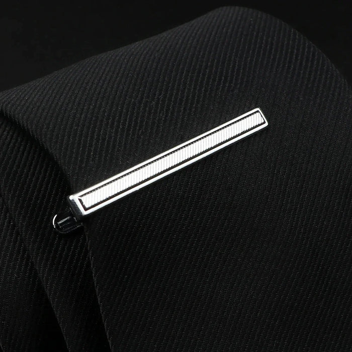 Stainless Steel Tie Clip Elegant Wedding Accessory