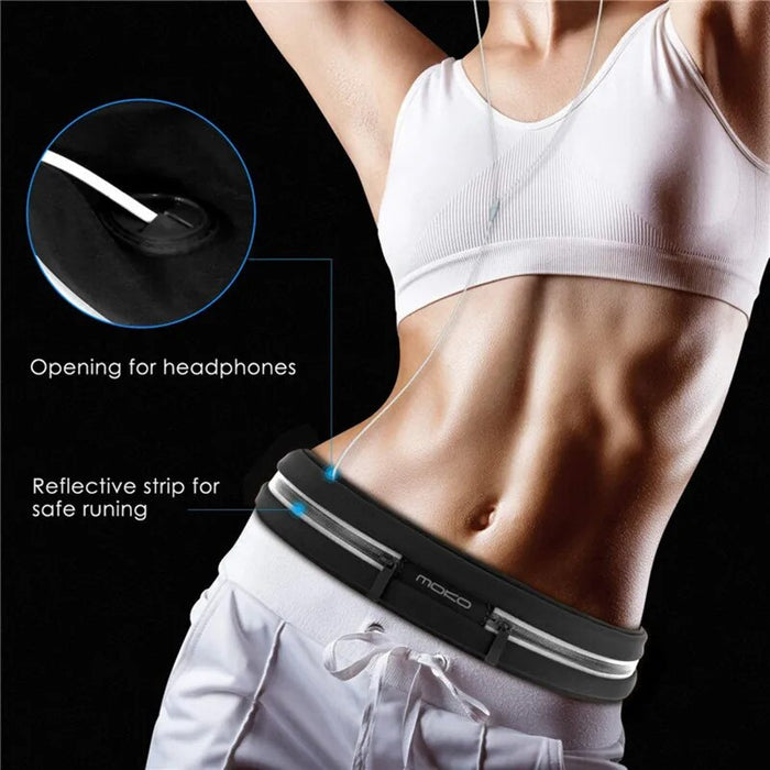 Sweatproof Reflective Slim Waist Fitness Running Belt