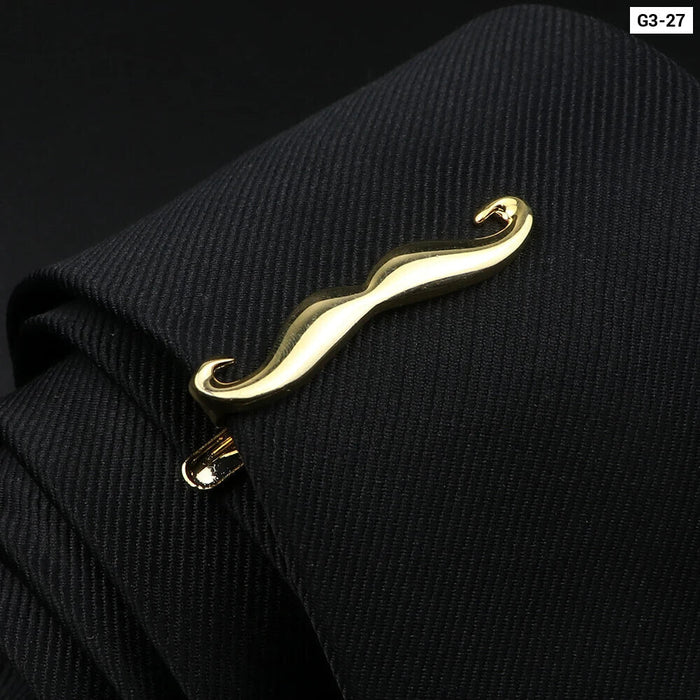 Mens Alloy Tie Clips 27 Designs Scissors Fish Bone Beard Wing Animal Wedding Party Jewelry Pin