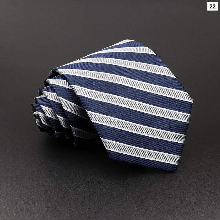 Classic Stripe Necktie Mens Wedding Tie