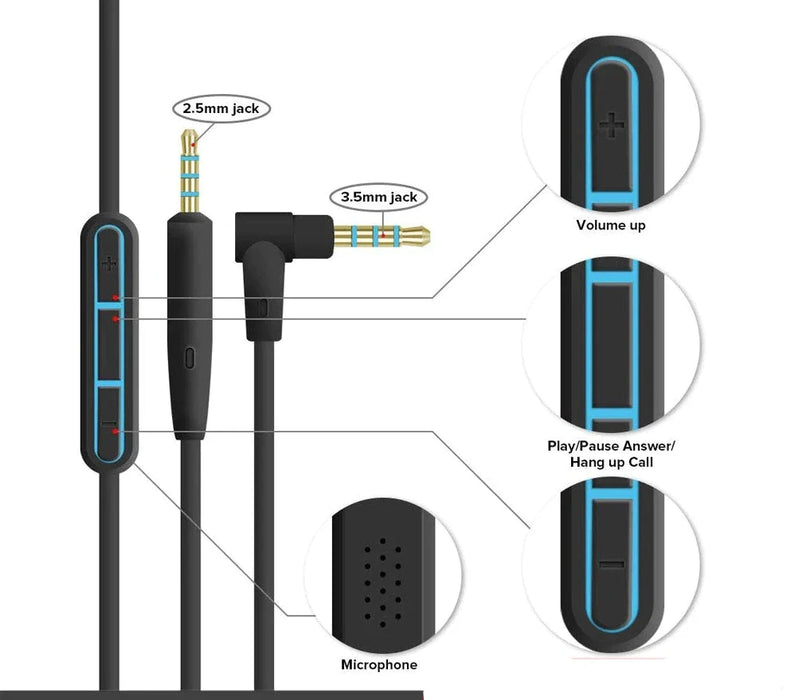 Jbl Everest 300 40 50 45 55Bt Headphone Cable With Mic