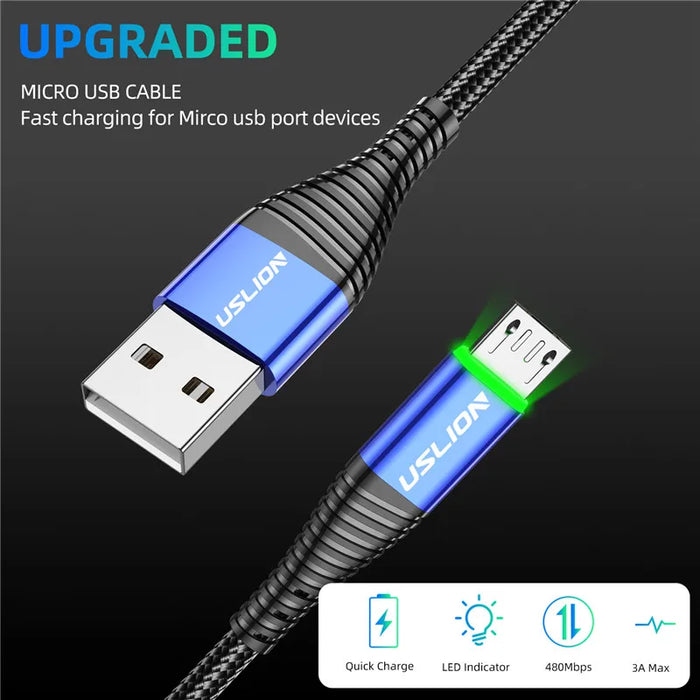 3A Micro Usb Cable Fast Data Sync Charging