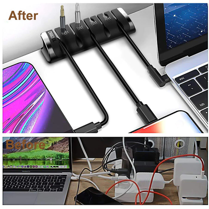 Flexible Silicone Cable Holder For Mouse Keyboard Earphones Usb Winder Management Clips