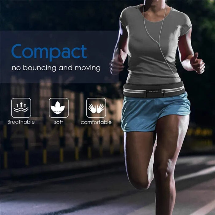 Sweatproof Reflective Slim Waist Fitness Running Belt