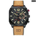 Men’s Fashion Leather Strap Quartz Wrist Watches Clock