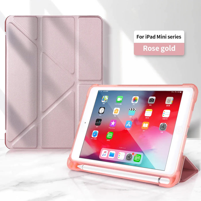 Pu Leather Stand Case For Ipad Mini Ultra Slim Cover With Pencil Holder