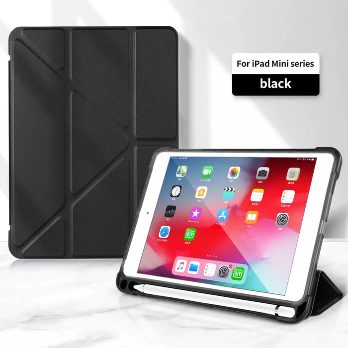 Pu Leather Stand Case For Ipad Mini Ultra Slim Cover With Pencil Holder