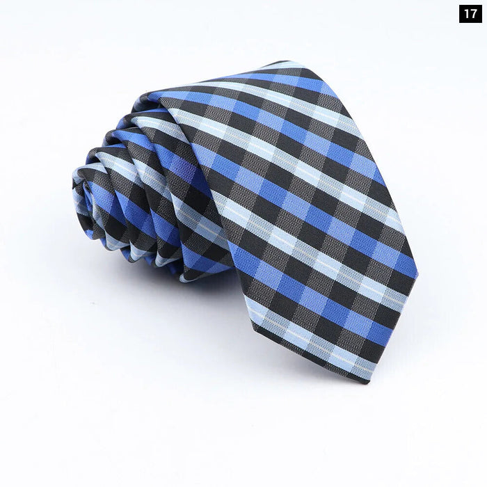 Classic Jacquard Plaid Neck Tie 6Cm Width