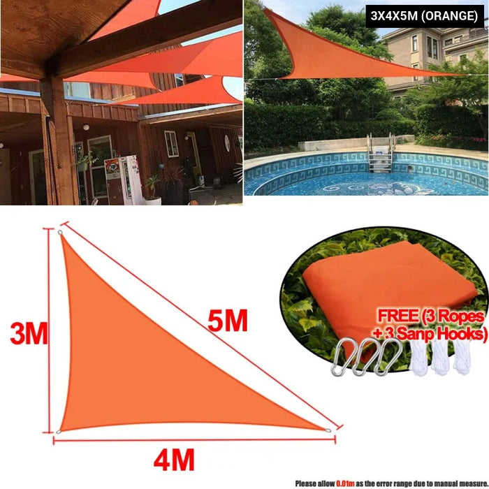 300D Waterproof Sun Shelter Triangle Sun Shade Protection Outdoor Garden Patio Pool Shade Sunscreen Sail Awning