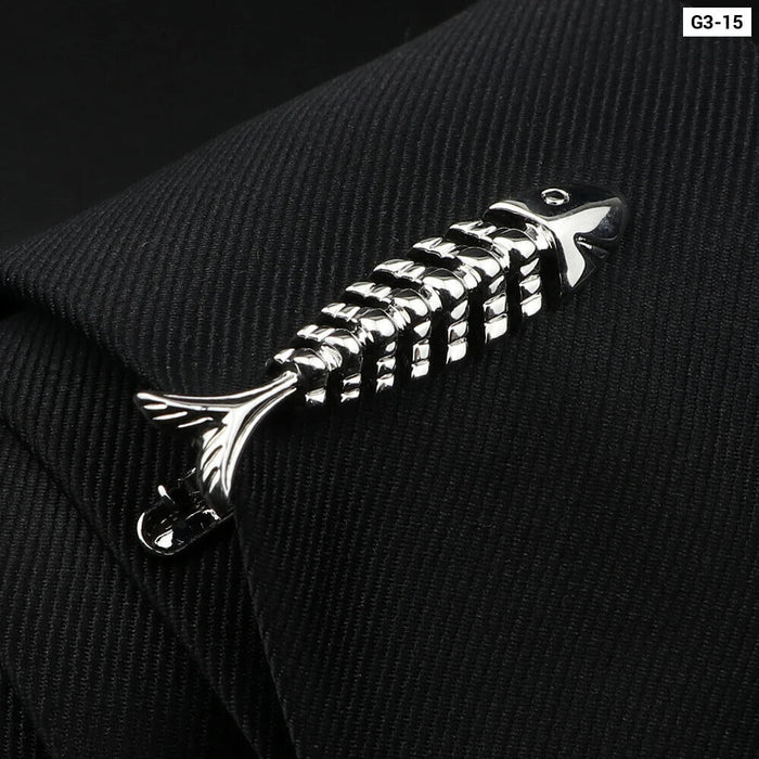 Mens Alloy Tie Clips 27 Designs Scissors Fish Bone Beard Wing Animal Wedding Party Jewelry Pin