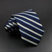 Silk Tie 8.5cm Striped Necktie For Men Grey Pink Blue