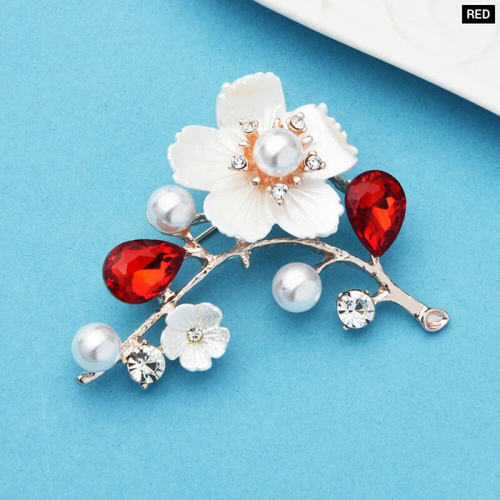 Shell Plum Blossom Brooch