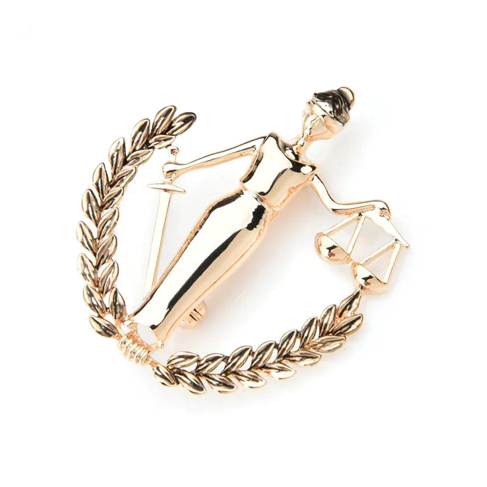 Gold Libra Constellation Brooch Metal Pin