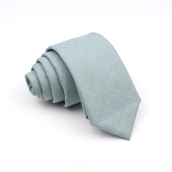 Mens Skinny Tie Wrinkle-Free Wedding Necktie In Pink Blue Or Grey