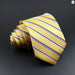 Silk Tie 8.5cm Striped Necktie For Men Grey Pink Blue