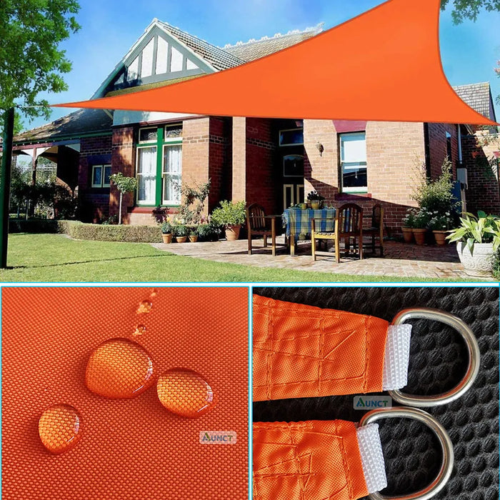 Orange All size Waterproof Sun Shade Sail Square Rectangle Triangle Garden Terrace Canopy Swim Shade Camp Hiking Yard Awnings