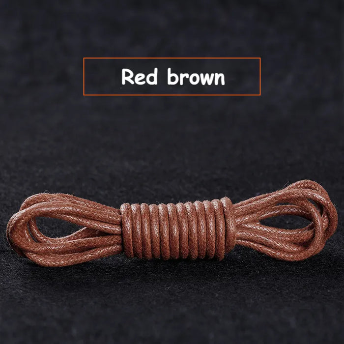 1Pair Cotton Waxed Round Oxford Boots Waterproof Leather Shoe Laces 60/80/100/120/140/180Cm Length